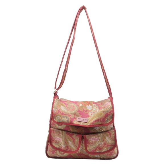 Pre-Owned Etro Paisley-Print Flap Crossbody Bag in Multicolor Canvas