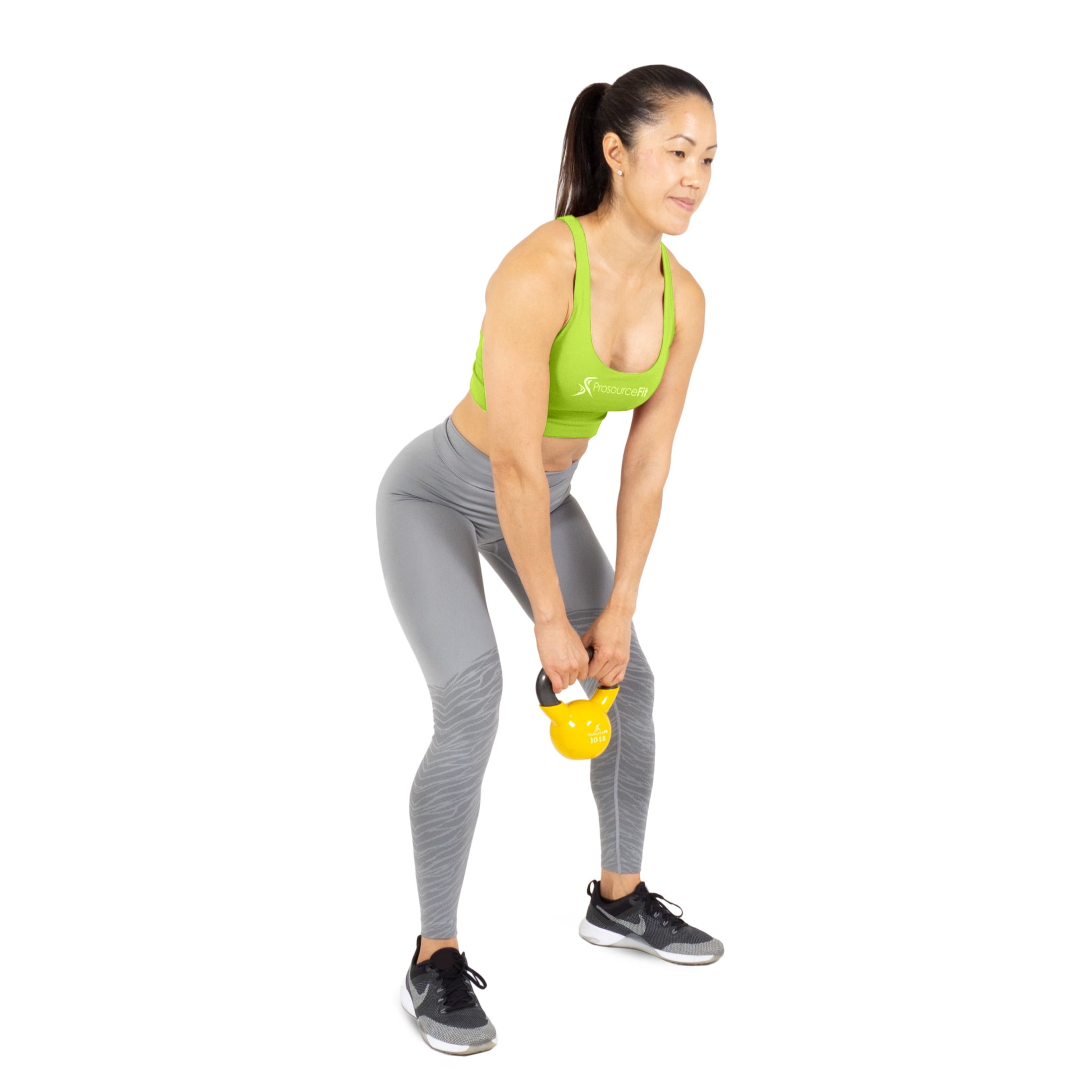 ProsourceFit Vinyl Coated Cast Iron Kettlebells Color Coded 5 - 45 lb