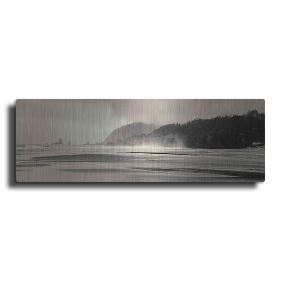 Luxe Metal Art 'Cannon Beach No. 7' by Gary Horsfall, Metal Wall Art, 48"x16"