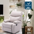 thumbnail image 5 of GNMLP Manual Single Sofa,Single Manual Recliner Chair,Soft Living Room Chair Home Theater Lounge Seat-Beige, 5 of 5
