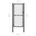 thumbnail image 4 of vidaXL Fence Gate Metal Fence Post Garden Gate for Outdoor Backyard Black, 4 of 11