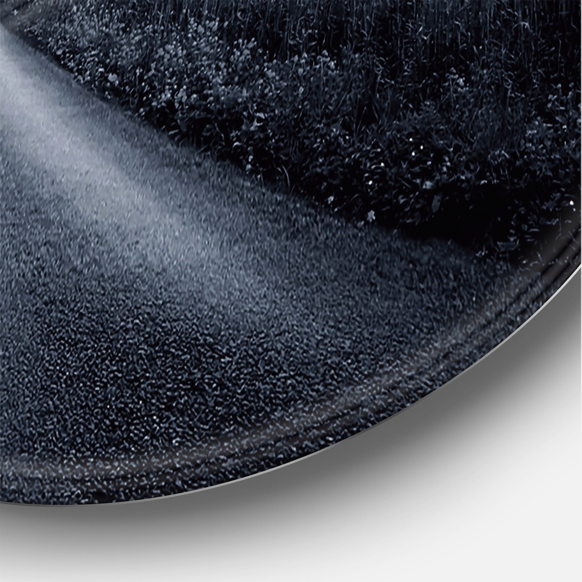 Designart 'Cloudy Full Moon Over Asphalt Road III' Nautical & Coastal Circle Metal Wall Art 11x11 - Disc of 11