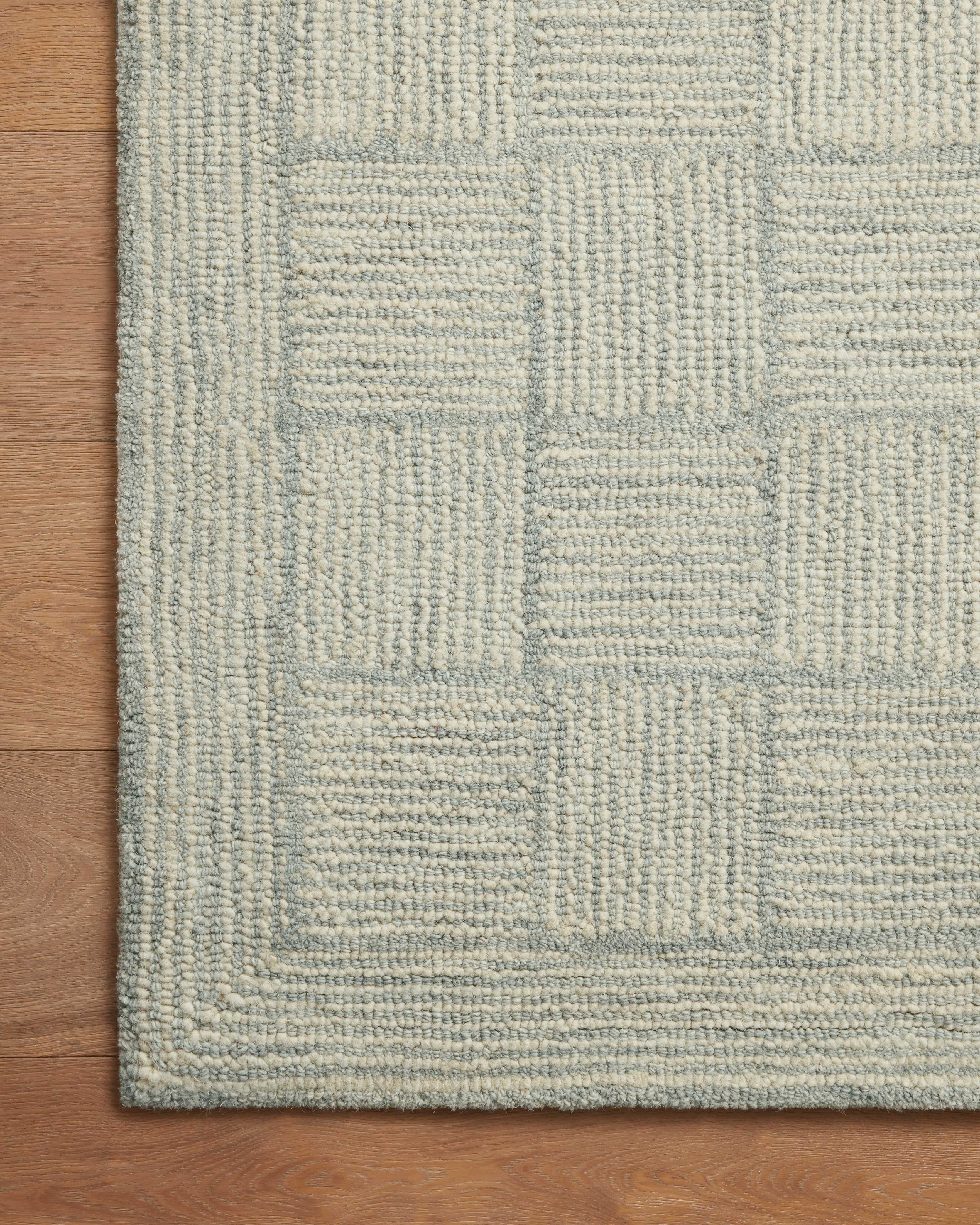 Chris Loves Julia x LoloiFrancis Silver / Sky 2'-3" x 3'-9" Accent Rug