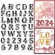 thumbnail image 1 of Sellos transparentes de letras y números de 14,7 x 21 cm (5,8 x 8,3 pulgadas) con diseño de flores. Ideales para manualidades, scrapbooking, tarjetas, álbumes de fotos, diarios y decoración del hogar., 1 of 8