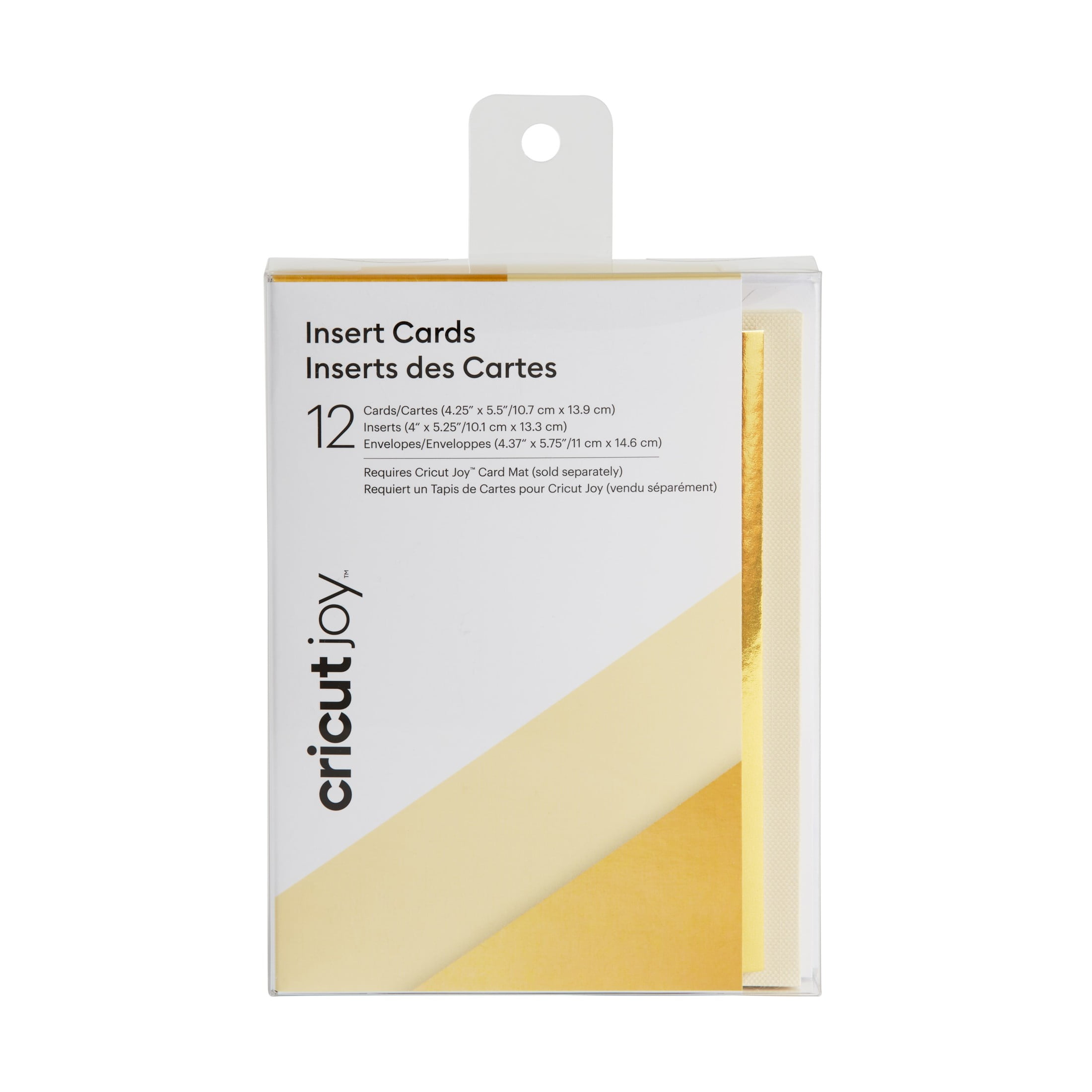 (2 pack) Cricut Insert Cards, Cream/Gold Metallic - R20 (12 ct), 4.25" x 5.5"