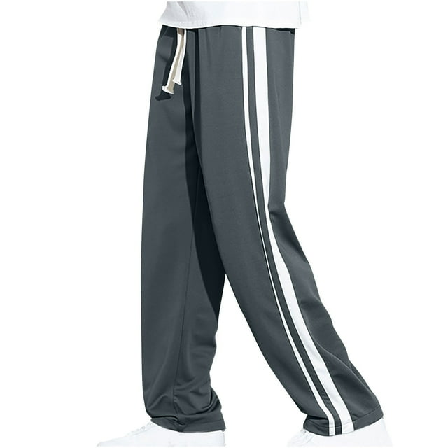 Plus Size Trackpants for Men High Waist Elastic Drawstring Lightweight Thin Comfy Workout Beach Breathable Pant