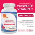 thumbnail image 2 of Zahler Junior C Advanced Chewable Vitamin C for Kids - Immune Support Kids Vitamins in Delicious Orange Flavor - Kosher Kids Vitamin C for Immunity - Vitamin C Chewable Antioxidant - (500 Count), 2 of 6