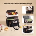 thumbnail image 5 of LOVEVOOK Insulated Lunch Bag For Women,Large Double Deck Adult Lunch Box,Teacher Lunch Tote Bag With Cup Holder,Leakproof Cooler Bag With Adjustable Shoulder Strap For Work Picnic Beach,Larger 15L, 5 of 8