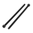 thumbnail image 3 of M4x90mm Fully Thread Hex Socket Head Knurled Cap Screw Bolt Black 5pcs, 3 of 5