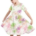 thumbnail image 6 of Babcutegg Summer Kids Short Shirt Dresses for Little Girls Skirts Simplicity Tie Dyeing Dress Multicolor Size 5 Years, 6 of 7