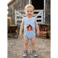 thumbnail image 5 of BemeyourBBs Newborn Baby Boy Summer Clothes Infant Baby Boy Farm Animal Outfit Tank Romper Overalls Animal Embroidered Sleeveless Bubble Bodysuit Playsuit Jumpsuit, 5 of 9