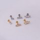 thumbnail image 2 of G23 titanio con incrustaciones de circonita en forma de gota de agua plana Varilla para perforación de hueso de oreja 1. 2x8 mm tornillo interior decoración de labios uña de labios, 2 of 5
