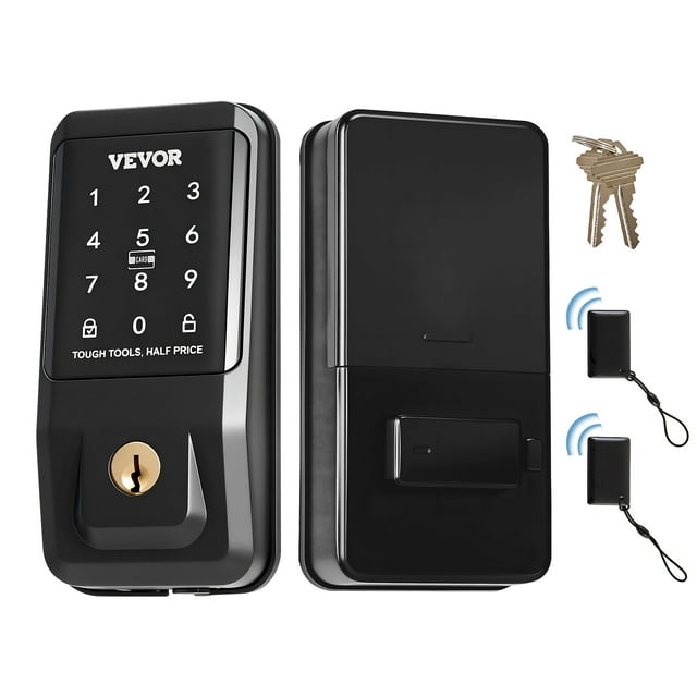 VEVOR Keyless Entry Door Lock, Touchpad Electronic Deadbolt with IC Card, Customizable User Codes, Keyed Entry, Auto Lock