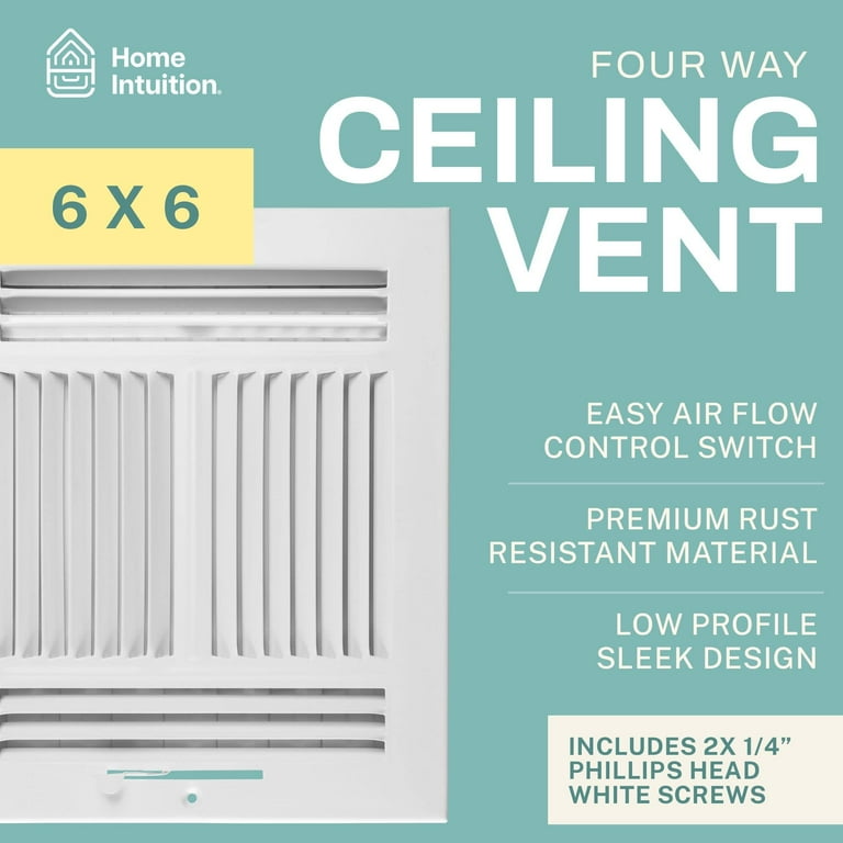 Ceiling Register Air Vent Covers for Home Ceiling or Wall 6X6