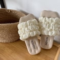 thumbnail image 4 of ZACPNCV Girl's Bow Slip on Slippers Open Toe Braided Slides Flat Sandals White 11-14 Years, 4 of 5
