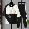 thumbnail image 3 of Ropa para hombre Conjuntos de pantalones con alfabeto Conjunto de chándal para correr 5xl Top de gimnasio Trajes deportivos blancos Camiseta elegante para hombre Marcas originales con estilo Genial, 3 of 5