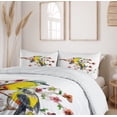 thumbnail image 6 of Ambesonne Nature Duvet Cover Sets, Birds on the Branches, 2-King, Brown and Yellow, 6 of 7