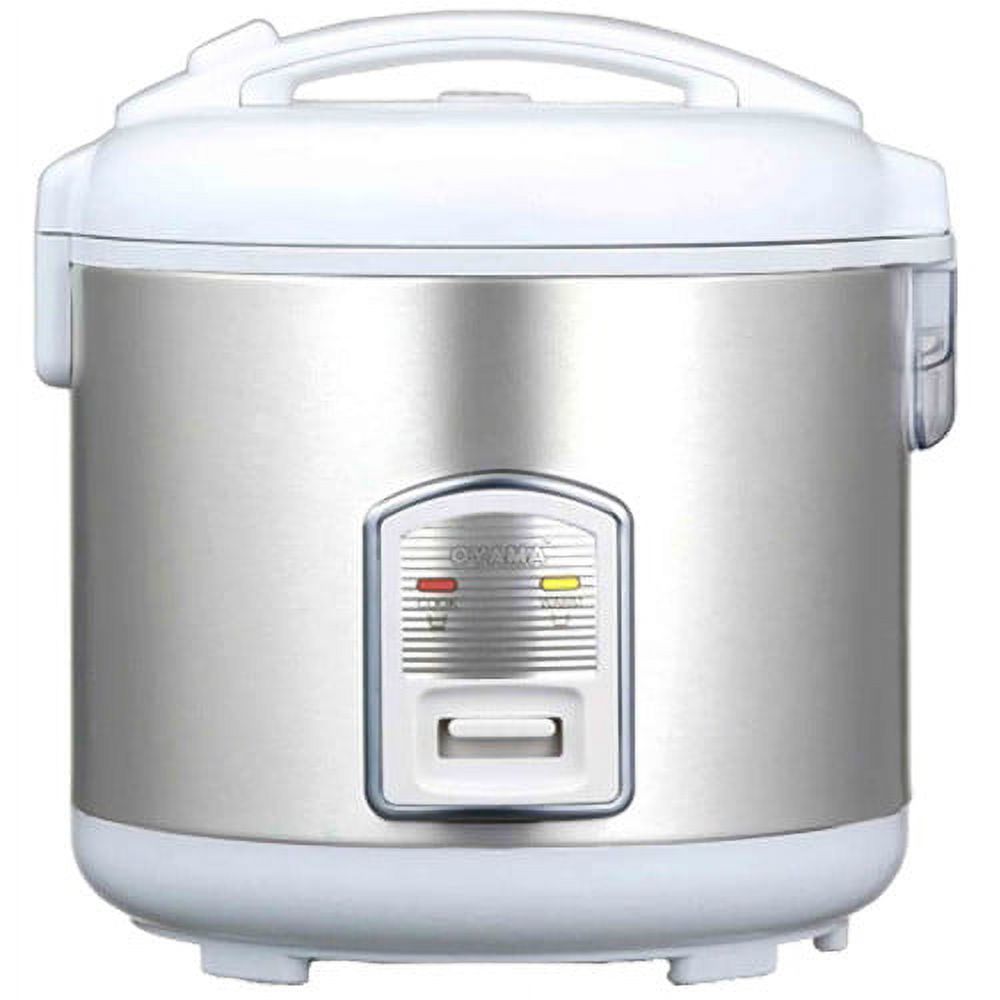 Oyama 10-Cup All Stainless-Steel Rice Cooker/Steamer/Warmer, White