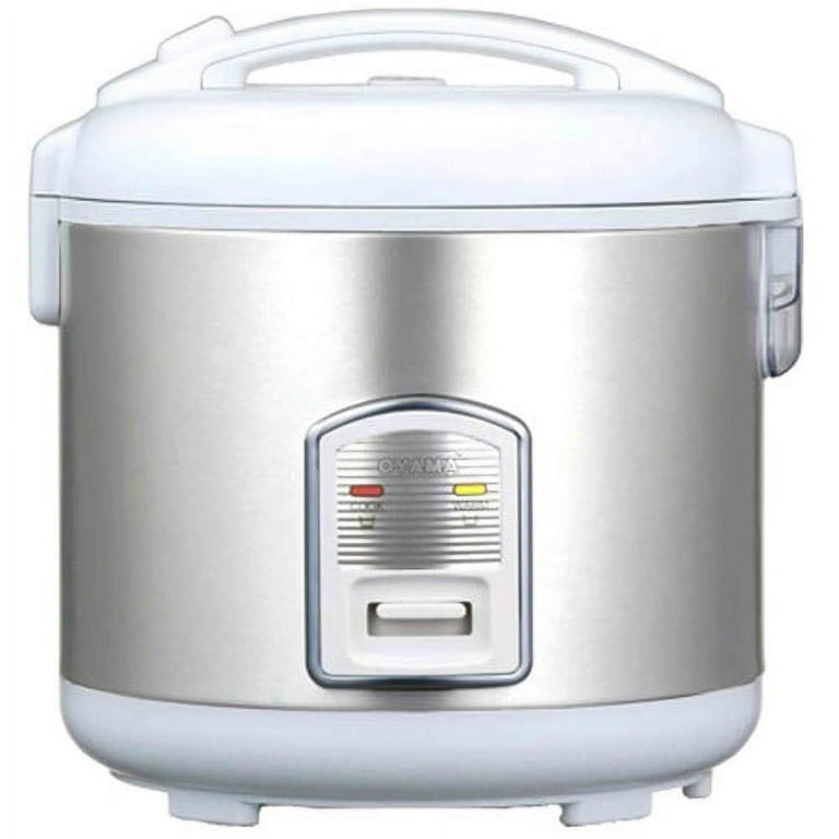 Oyama 10-Cup All Stainless-Steel Rice Cooker/Steamer/Warmer, White