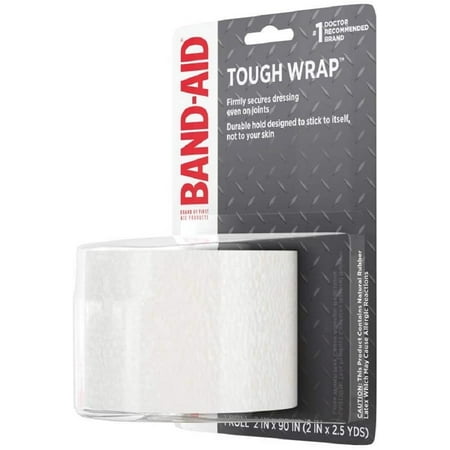 Johnson & Johnson Band-Aid Brand Secure-Flex Self-Adherent Wound Wrap ...