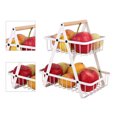 thumbnail image 3 of Layer Storage Stand,2 Tier Shelves Fruit Two Tier Storage Rack Tier Fruit Tray Remarkable Clarity, 3 of 8
