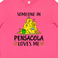 thumbnail image 4 of Inktastic Someone in Pensacola Loves Me Beach Vacation Youth T-Shirt, 4 of 5