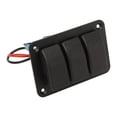 thumbnail image 4 of Boat Rocker Switch Panel, DC12-24V Blue Light 3-Gang Toggle Switch IP65 Waterproof Heatproof  for Cars for Marines, 4 of 7