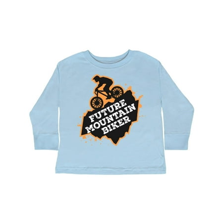 

Inktastic Biking Future Mountain Biker Gift Toddler Boy Girl Long Sleeve T-Shirt