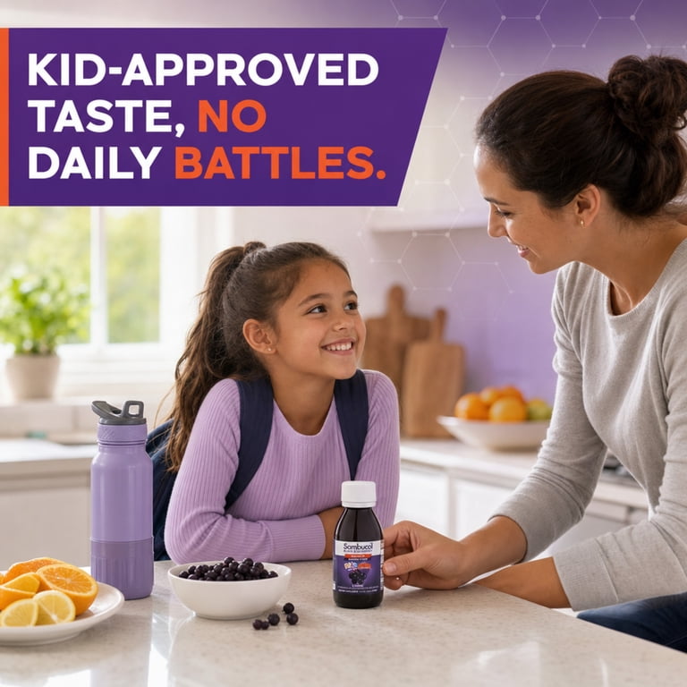 Sambucol Black Elderberry Syrup For Kids, 4oz photo 3