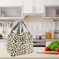 thumbnail image 3 of Unique Bargains 1 Pc Portable Insulated Lunch Tote for Work 9.06"x5.51"x7.87" Brown Beige, 3 of 5