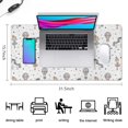 thumbnail image 5 of Long Mouse Pads for Desk,White Ballerina Unicorn Pattern Desk Mats on Top Of Desks, Desk Mouse Pad Extra Large with 3mm Non-Slip Base and Stitched Edge for Gaming,Office,Work,Home 31.5"x15.7", 5 of 6