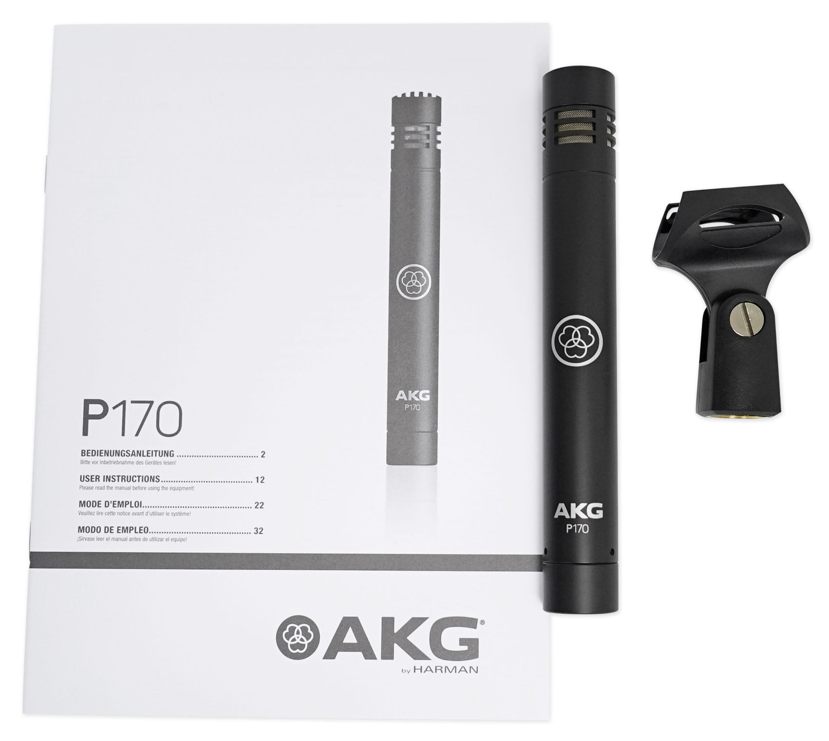 AKG P170 2個セット AKG P170 Studio Condenser Pencil Microphone Recording Instrument