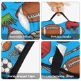 thumbnail image 6 of Football and Golfball Blue Pattern Teens Toddler Nap Mat with Pillow, Sleeping Mat Bag for Preschool Daycare 59"x22", 6 of 6