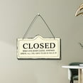 thumbnail image 4 of NIBOLOG Door Sign Double Sided Painting Letter Printing Universal Door Plaque Welcome Sign for Shopwindows, 4 of 8