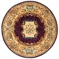 thumbnail image 2 of Safavieh Empire Anastasia Floral Wool Area Rug, Burgundy/Gold, 6' x 6' Round, 2 of 11