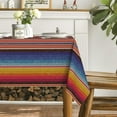 thumbnail image 4 of Mexico Tablecloth 60x84 Inch Rectangular, Cinco De Mayo Fiesta Colorful Stripes Washable Table Cover for Party Picnic Dinner Decor, 4 of 6