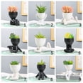thumbnail image 2 of Creative Cute Portrait Ceramic Succulent Plant Pot Vase Table Decoration Plant Pot Garden Supplies Flower Pot Home Decor 1, 2 of 8