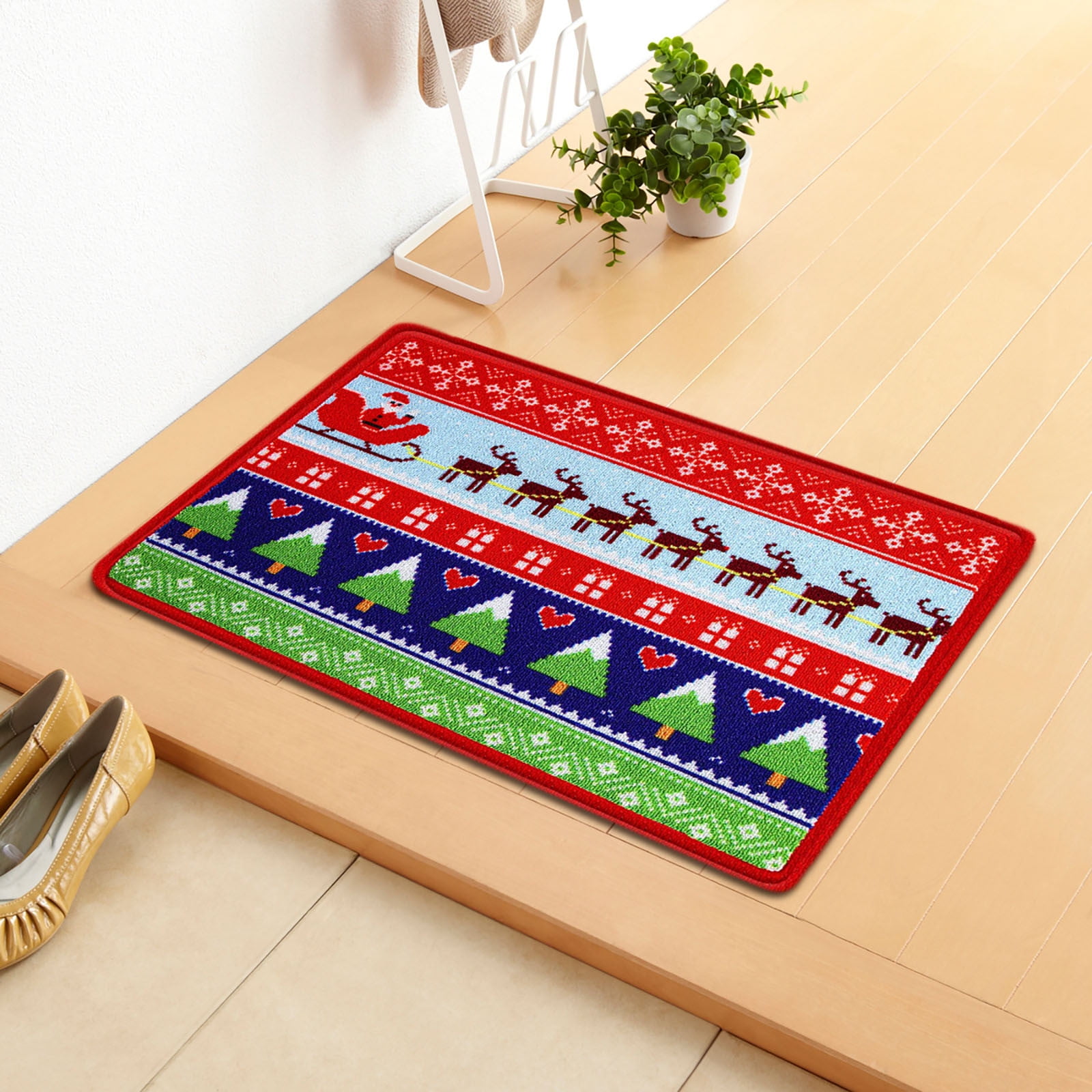 RnemiTeamo Mats for Front Door,Christmas Door Mats