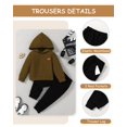 thumbnail image 3 of Toddler Baby Boy Clothes Long Sleeve Hoodie Sweatshirt + Pants Outfits 2PCS Fall Winter Sweatsuit Set 1-5T, 3 of 5