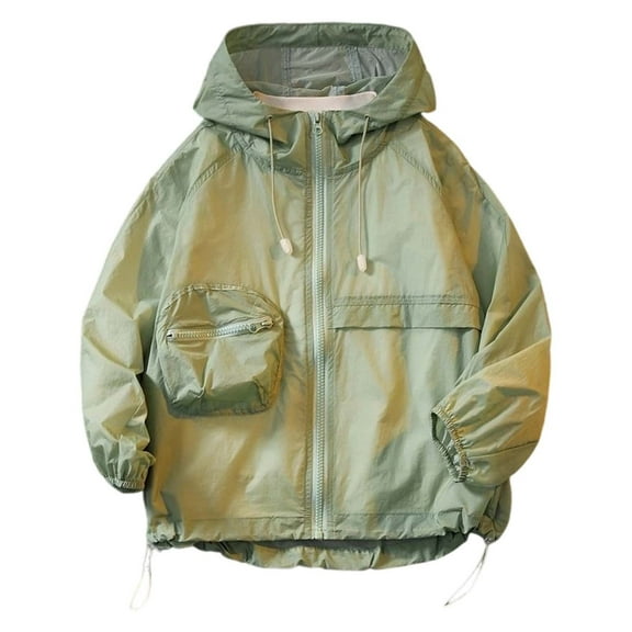 WOYY Toddler Boys Windbreaker Lightweight Breathable Jacket Hooded Windproof Rain Coat