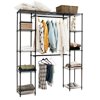 Gymax Expandable Closet Organizer Free Standing Clothes Hanger Rack Shelves