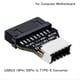 thumbnail image 3 of Adaptador Convertidor USB3.0 de 19 Pines/20 Pines una TYPE-E, Panel Frontal del Chasis, Puerto Enchufable TIPO C para Placa Base de Computadora, 3 of 6
