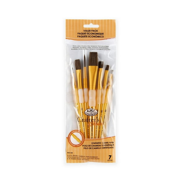 RCC 420 | Crafter's Choice™ 7pc Camel Hair Variety Brush Set