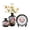 Black, variant on deevoka 3Pcs Ceramic Vases Home Decor Plant Containers for Dining Room Shelf Balcony Black
