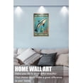 thumbnail image 2 of Dolphin And I Think To Myself, What a Wonderful World Vintage Aluminum Sign 5.5x8 IN Dolphin Decor Blue Ocean Animal Pictures, 2 of 6