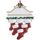 thumbnail image 2 of Christmas Stocking Decoration Hanging Pendant [跃星辉]已处理知产圣诞节袜子挂牌树脂圣诞挂件工艺品（盒装，1x挂件）3口 ANGGREK Hanging Pendant, 2 of 8