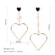 thumbnail image 2 of Pendientes asimétricos de aleación en forma de corazón para mujer con decoración de perlas de imitación, regalo de joyería, 2 of 5