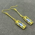 thumbnail image 3 of K-KED Wholesale Vintage Turquoise 925 Silver Dangle Earrings Wedding Party Delicate Jewelry Lot-0545#, 3 of 6