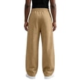 thumbnail image 4 of Men's Baggy Sweatpants Wide Leg Lounge Pants Drawstring Waist Loose Fit Jogging Trousers with Pockets Khaki 2XL, 4 of 5