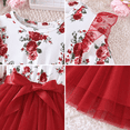 thumbnail image 5 of Lanbubble Toddler Girls Long Sleeve Dress Floral Tulle Dress with Ruffle Shoulders, 3-19 Years, 5 of 6